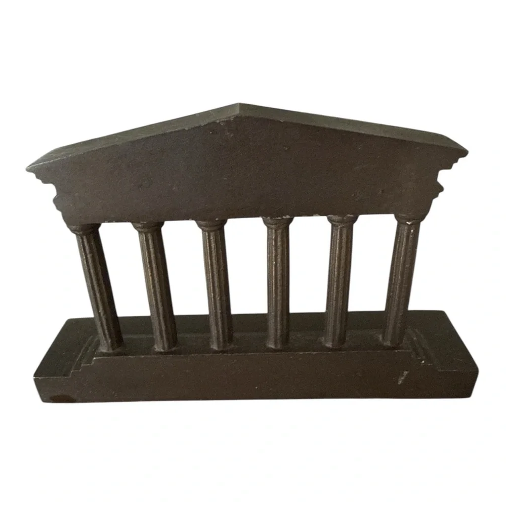 Bookends Antique Cast Iron Greek Temple Parthenon Bradley & Hubbard Style